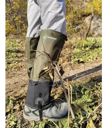 Ankaier Leg Gaiters - Waterproof & Breathable for Hiking, Snow Activities - Olive/Black, Medium Size 17'' x 17 - Buy Online on GoSupps.com