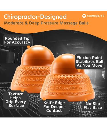 Lacrosse Ball Massage Balls Therapy Trigger Point Roller Foot Yoga - 2 Pack Orange - Buy Online on GoSupps.com