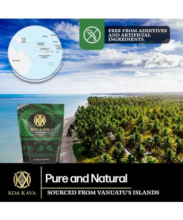 8 oz Koa Kava Bundle with Premium Tongan Fijian Waka and Vanuatu Waka Kava Root Powder - Buy Online on GoSupps.com