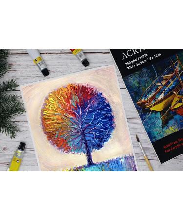 LYTek Acrylic and Watercolor Painting Pad 9x12 - 2 Pack | Extra Heavy Weight 215 lb | Canvas Like Texture | Acid Free Paper for Acrylic, Oil, and Watercolor Painting - Buy Online on GoSupps.com