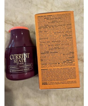 Buy Current State Vitamin C Serum + Super Greens - Lightweight Face Serum with Kale Spinach & Antioxidants for Brightening & Skin Repair - 1 fl oz - International Shipping Available - Buy Online on GoSupps.com