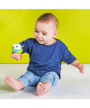 Bright Starts 12092 Rattle & Teething Bracelet - BPA-Free Monkey & Elephant for Babies | Wearable Wrist & Ankle Accessory - Buy Online on GoSupps.com