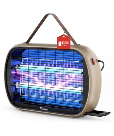 Buzbug Insect killer for 465 m including 2 replacement lamps 20W of electrical insect and mosquito killers fly trap for kitchen restaurant garage patio -MA015 (Khaki)