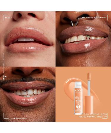 NYX Salted Caramel Shake Milky Gloss Lip Gloss - 12 Hour Hydration Vegan Formula - Buy Online on GoSupps.com