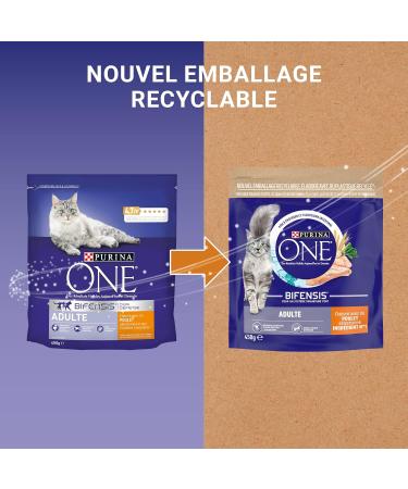PURINA ONE Bifensis | Chicken Dry Food for Adult Cats | 450g Bag | Pack of 10 - Buy Online on GoSupps.com