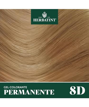  Herbatint Herbatint 3Dosi Permanent Colour Gel 300 ml - 8D Light Golden Blonde Ammonia-Free for Sensitive Skin 100% White Hair Coverage with 8 Organic Natural Extracts - Buy Online on GoSupps.com