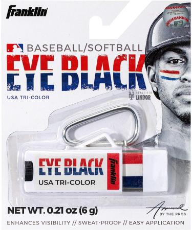 Franklin Sports MLB Eye Black - Glare Reduction for Baseball & Softball Players - USA Tri-Color Paint for Kids, Adults & Athletes - Buy Online on GoSupps.com