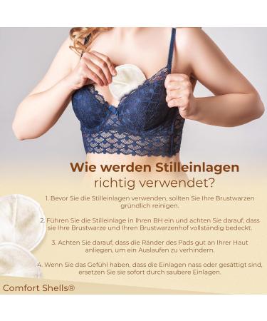 Comfort Shells - 14 Washable Bamboo Fiber Breastfeeding Inserts & Support Belt | Ultra Absorbent & Reusable for Nursing Moms - Buy Online on GoSupps.com