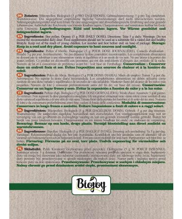Biojoy Organic Flower Pollen 500g - Pure Additive-Free Dried Pollen for Health Benefits - Buy Online on GoSupps.com