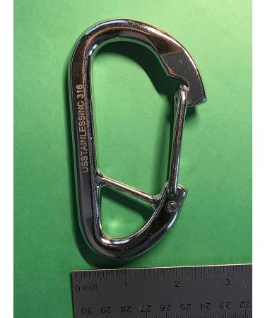 Stainless Steel 316 Spring Hook Carabiner 1/2 (12mm) - Marine Grade Safety Clip - Buy Online on GoSupps.com