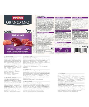 Buy animonda GranCarno Adult Wet Dog Food - Beef & Lamb (6 x 400g) | Premium Quality International Shipping - Buy Online on GoSupps.com
