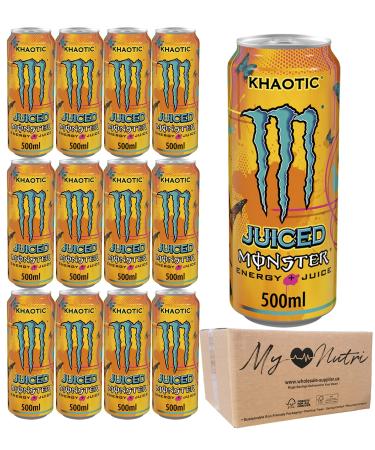 mynutri Monster Khaotic Energy Drinks 500ml Pack of 12