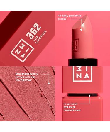 3INA MAKEUP Burgundy Lipstick - Long Lasting Matte Lip Colour with Vitamin E & Shea Butter - Vegan & Cruelty Free - Buy Online on GoSupps.com