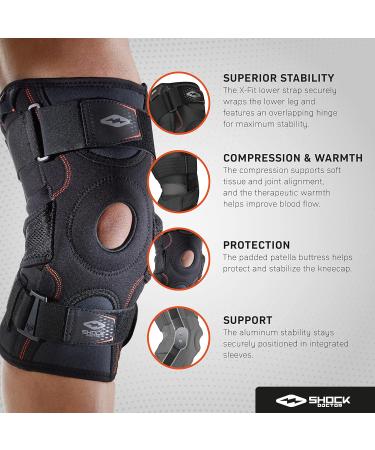 Shock Doctor 872 Knee Brace - Premium Support for ACL/PCL Injuries Meniscus Sprains & Hyperextension - XLarge Size for Men & Women | International Shipping Available - Buy Online on GoSupps.com
