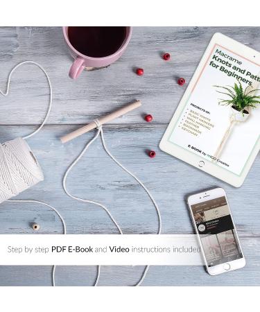 MIGO Macrame Kit for Adults Beginners - 126pcs Supplies, 165 Yards Cotton Cord, Ebook Tutorial for 7 Projects - Buy Online on GoSupps.com