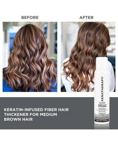 Keratherapy Keratin Infused Perfect Match Fiber Hair Thickener Spray - Dark Brown to Black - 4 fl. oz. - Volumizing, Thickening, & Concealing Hairspray - Buy Online on GoSupps.com