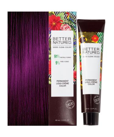 Permanent 4VV Medium Intense Violet Hair Color Dye - Naturally-derived Vegan & 100% Gray Coverage that Lasts up to 8 Weeks