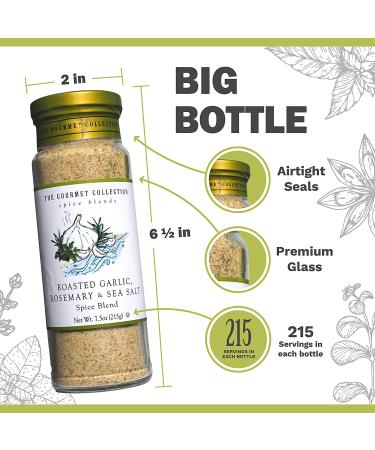 Gourmet Collection Roasted Garlic Rosemary Sea Salt Blend - Premium Seasoning for Meat, Fish, and Vegetables - Buy Online on GoSupps.com