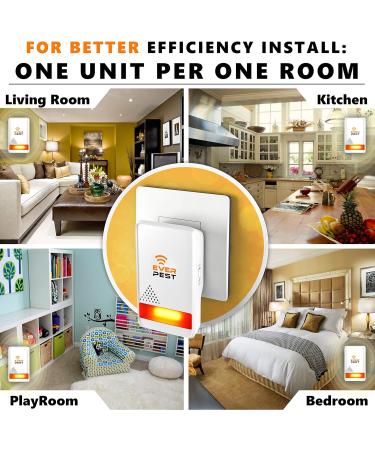 Ultrasonic Pest Repeller Plug in - Electronic Insect Control Defender - 2 Pack Spider Flea Rodent Mosquito Mouse Moth Roach Squirrel Scorpion Rat Bat Bee Wasp German O - Buy Online on GoSupps.com