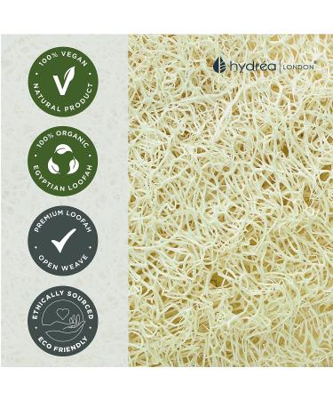 Hydra London Organic Egyptian Loofah Luxury Body Pad - Natural Exfoliating Spa Care - Buy Online on GoSupps.com