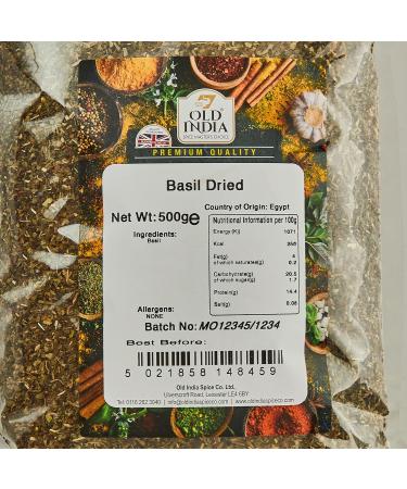 Old India Basil Dried 500g - Premium Quality Dried Basil Leaves for Cooking and Seasoning - Buy Online on GoSupps.com