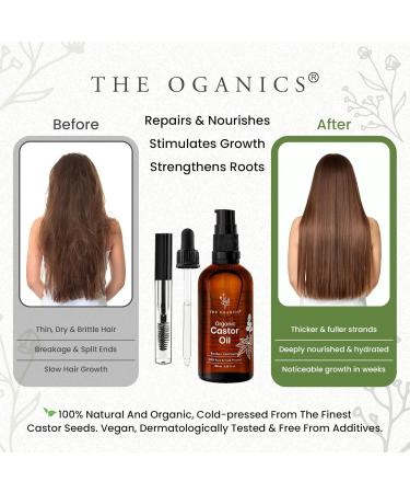  The Oganics Rosemary Hair Growth Oil 100ml - With Castor Argan Jojoba Coconut Black Seed Mint & Lavender - Natural Thickening & Hair Loss Treatment - Vitamin-Rich Nourishing Mask - Buy Online on GoSupps.com