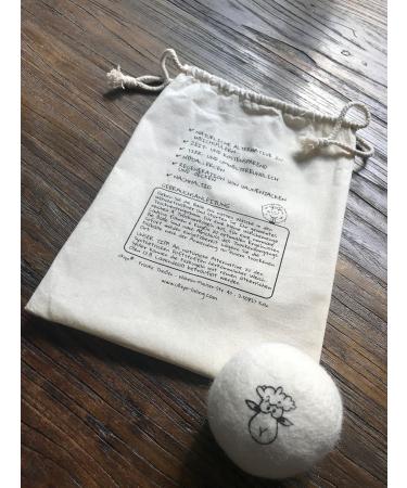 Ukiyo 6 XXL Dryer Balls | 100% New Zealand Sheeps Wool | Mulesing-Free Natural Fabric Softener - Buy Online on GoSupps.com