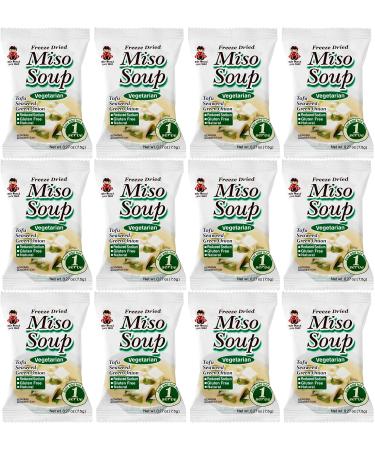 Miko Brand Freeze Dried Soup, Vegetarian, miso, 3.24 Ounce (Pack of 12)