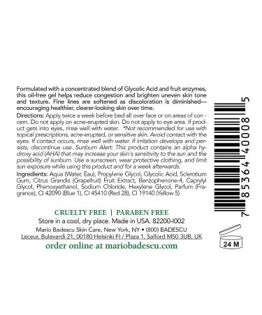 Mario Badescu Glycolic Gel 2 Fl Oz - Exfoliating Skincare Treatment - Buy Online on GoSupps.com