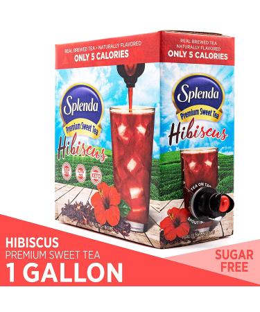 SPLENDA Premium Hibiscus Tea On Tap - 1 Gallon Bag In Box Ready to Drink Liquid - 128 Fl Oz - Buy Online on GoSupps.com