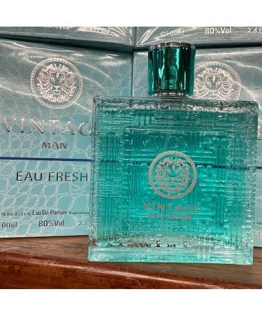Vintage Man Eau Fresh Natural Spray Eau De Parfum 3.4 fl oz 100ml Men Cologne - Buy Online on GoSupps.com
