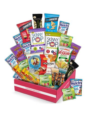Snack Box Gluten Free Healthy Snacks Care Package (20 Count) for College Students, Exams, Father's Day, Mothers Day,Military, Finals, Office and Gift Ideas. Chips, Popcorn, and granola Bars.