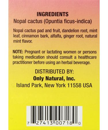 Only Natural Nopal Cactus Tea - 20 Count Nutritional Supplement | Boost Wellness - Buy Online on GoSupps.com