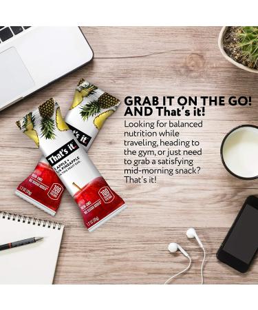 Apple Pineapple Fruit Bar - High Fiber Vegan Snack | Gluten Free, Paleo, Non GMO - 12 Pack - Buy Online on GoSupps.com