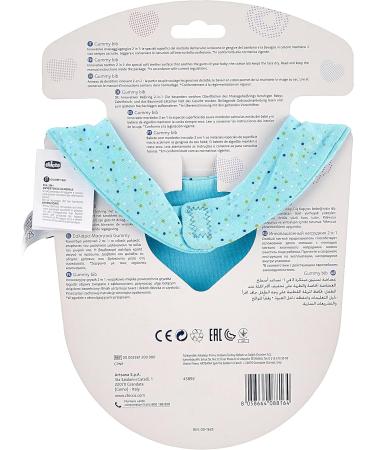 Chicco Blue Bib with Integrated Teething Ring | Easy-to-Clean Baby Bib for Teething Relief - Buy Online on GoSupps.com