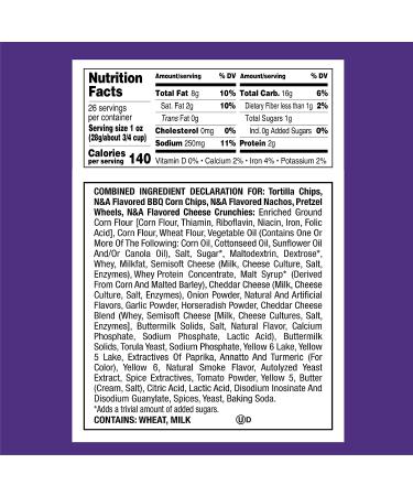 Utz Party Mix Barrel - 26oz | Corn & Nacho Tortillas, Pretzels, BBQ Chips & Cheese Curls | Easy & Quick Snack | Cholesterol & Trans-Fat Free - Buy Online on GoSupps.com