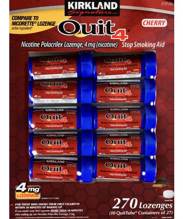 Kirkland Signature Quit 4 Nicotine Polacrilex Lozenges, Cherry Flavor, 270 Count - Buy Online on GoSupps.com