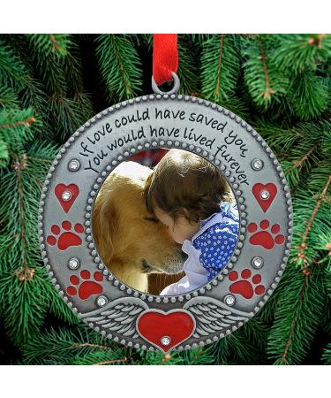 In Loving Memory Pet Ornament - Dog Memorial Christmas Photo Ornament - Cat Sympathy Gift - Buy Online on GoSupps.com