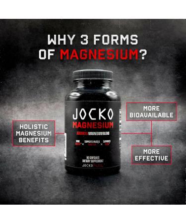 Jocko Fuel Magnesium Complex Supplement - Magnesium Glycinate Citrate & Taurate Capsules Dietary Supplement for Muscle Recovery & Relaxation Heart Nerve Bone Support & Sleep 30-Day Supply - Buy Online on GoSupps.com
