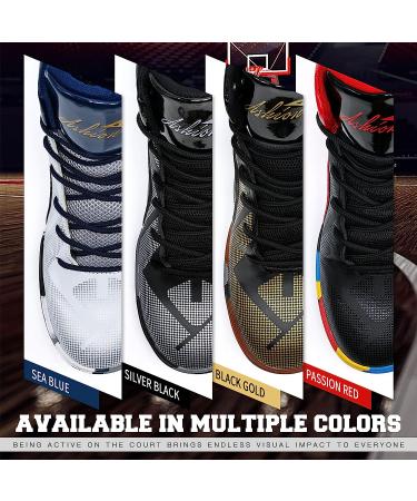 ASHION Men's High Top Basketball Shoes - Lightweight & Breathable Sneakers - Size 10.5 V-Multicoloured - Buy Online on GoSupps.com