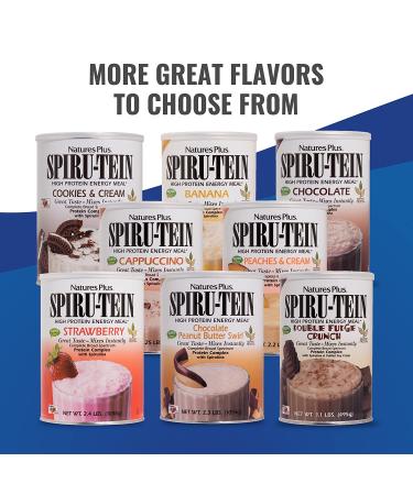 Nature's Plus Spiru-Tein High Protein Energy Meal - Strawberry Flavor, 2.4 lbs (1088g) - Buy Online on GoSupps.com
