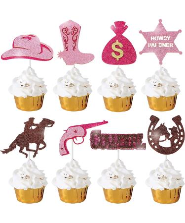 25 Pieces Cowgirl Cake Toppers Include Hat Purse Horse Cupcake Toppers Horse Party Decorations for Baby Shower Birthday Party Western Cowgirl Theme Party Decorations - Buy Online on GoSupps.com