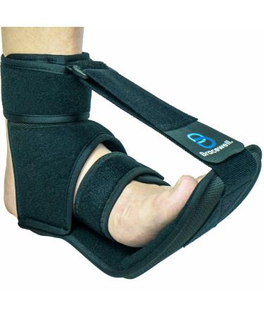 Bracewell Plantar Fasciitis Open Night Sock Splint for Morning Pain Relief - Soft Stretching Brace Boot Stretcher Replacement for Heel Pain (Large)