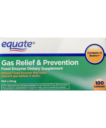 Equate Gas Relief & Prevention Enzyme Supplement 100ct - Compare to Beano | Pack of 1 - Buy Online on GoSupps.com