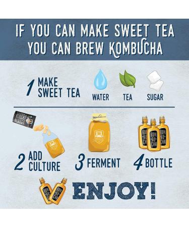 Organic Fermentaholics Kombucha SCOBY with 12oz Starter Tea - Live Culture for 1 Gallon Batch - Buy Online on GoSupps.com