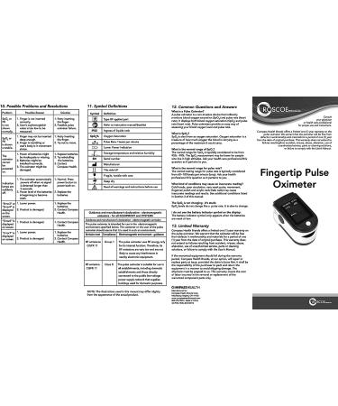 Roscoe Medical Finger Pulse Oximeter - Pediatric and Adult Oxygen Saturation Monitor for Sports and Aviation Use - Buy Online on GoSupps.com