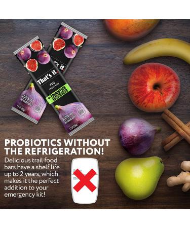 Probiotic Fruit Bar - Immunity Booster & Healthy Gut Support | All-Natural, Whole30, Paleo, Fig Flavor - Buy Online on GoSupps.com