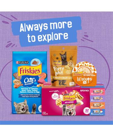 Friskies Shredded Wet Cat Food Turkey & Cheese Dinner in Gravy - 156 g Can (24 Pack) - Buy Online on GoSupps.com