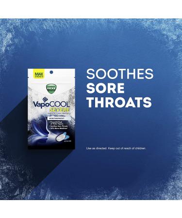 VapoCOOL Severe Medicated Drops - Menthol Soothes Sore Throat Pain - Winterfrost Flavor - 225 Drops - Buy Online on GoSupps.com
