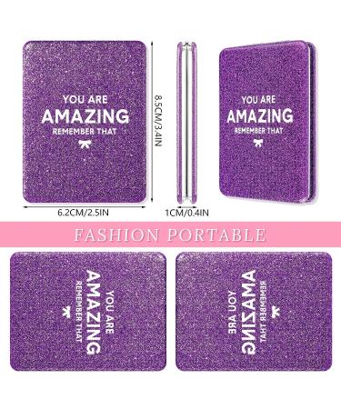 Panelee 8 Pcs Glitter Square Compact Mirror Set - Ideal Birthday Gifts for Women - Double Sided Cosmetic Pocket Mirror in Pu Leather - Great for Purse - Inspirational and Stylish - Buy Online on GoSupps.com